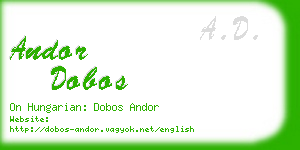 andor dobos business card